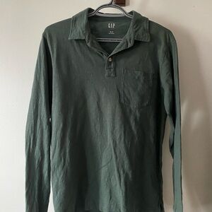 GAP Men's Forest Green Long Sleeve Tee